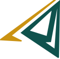 A upward pointing triangular shaped icon taken from the official Artemis logo.